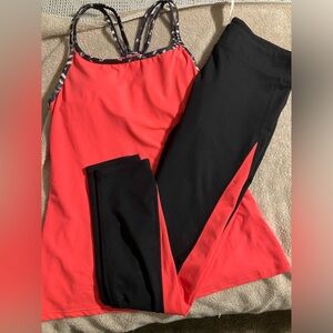 Fabletics leggings with matching athletic top